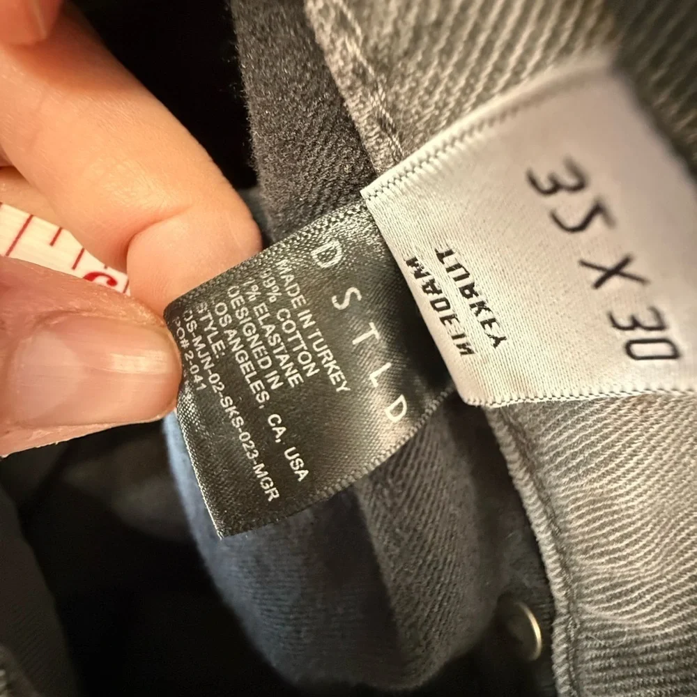 DSTLD Jeans Men size 32 Skinny Slim Gray Jeans 32 Made in Turkey